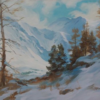 Painting titled "Spring-in-Ak-Turu" by Anatoly Korobeynikov, Original Artwork