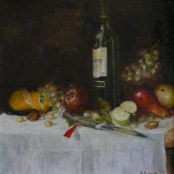 Painting titled "Still-life with a k…" by Anatoly Usanov, Original Artwork