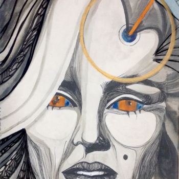 绘画 标题为“Marilyn au bleu” 由Anaton, 原创艺术品