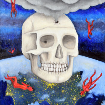 Malarstwo zatytułowany „killing the demons…” autorstwa Ana Valentim, Oryginalna praca, Olej