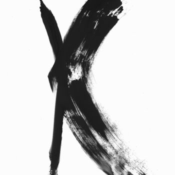 Dibujo titulada "Black white abstrac…" por Anastasia Vasilyeva, Obra de arte original, Acrílico