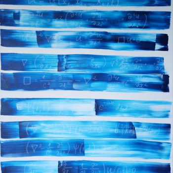 Painting titled "Wave Theory- Partic…" by Anastasia Vasilyeva, Original Artwork, Acrylic Mounted on Wood Stretcher frame