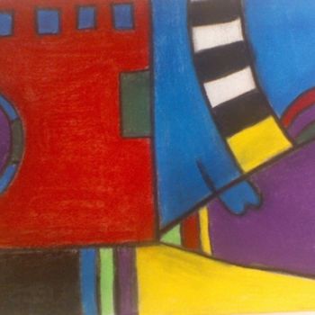 Drawing titled "abstract ladder" by Ana Castro, Original Artwork