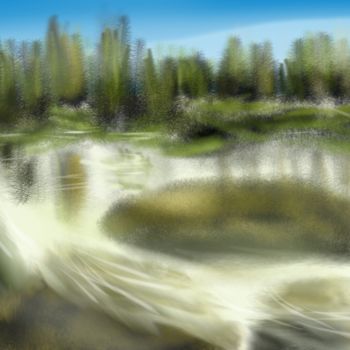 Digital Arts titled "Entre las aguas" by Anaysy Gregory, Original Artwork, Digital Painting