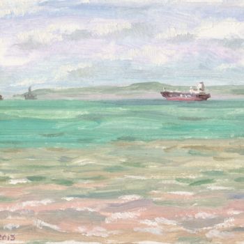 Painting titled "Cape Panagia. Near…" by Anna Gorenkova, Original Artwork, Oil