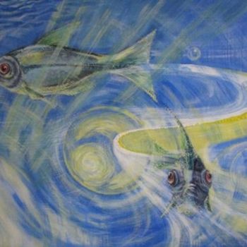 Pintura titulada "Рыбы. The fish." por Anna Gorenkova, Obra de arte original, Acrílico