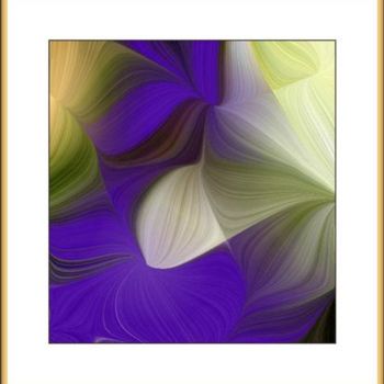 Digital Arts titled "Blue Flowers" by Anci Dan, Original Artwork