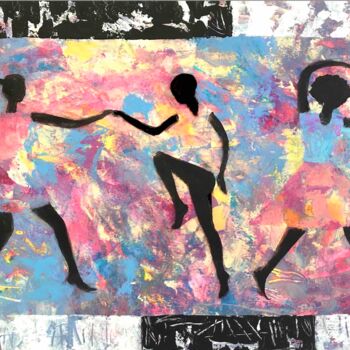 Картина под названием "Dance floor" - Anda Mrugalski, Подлинное произведение искусства, Акрил