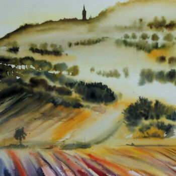 Painting titled "Tierras de Artistas…" by Ander Arenas, Original Artwork, Watercolor