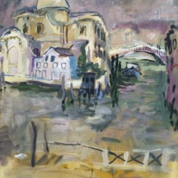 Painting titled "Grand Canale with S…" by Juris Andersons, Original Artwork