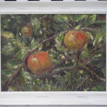 Painting titled "apples" by Andilucasart, Original Artwork, Oil