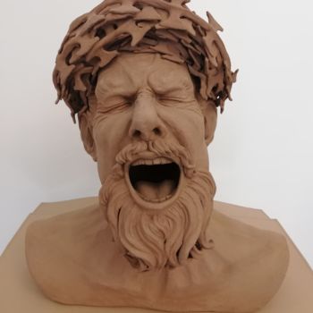 Sculpture titled "Thorn in my Side" by Andimar, Original Artwork, Clay