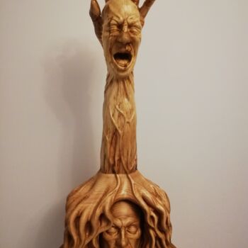 Sculpture titled "Fieber" by Andimar, Original Artwork, Wood