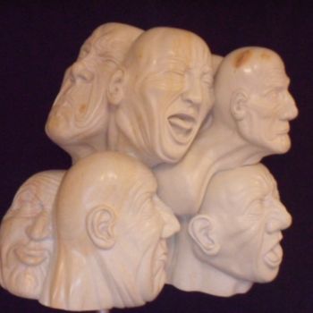 Skulptur mit dem Titel "8 Köpfe" von Andimar, Original-Kunstwerk