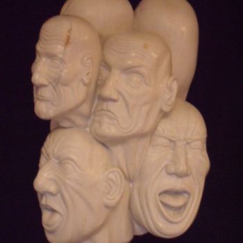 Skulptur mit dem Titel "8 Köpfe ( linke Sei…" von Andimar, Original-Kunstwerk