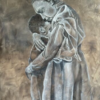 Pintura intitulada "Embrace of  the Ete…" por Andra Daans, Obras de arte originais, Óleo