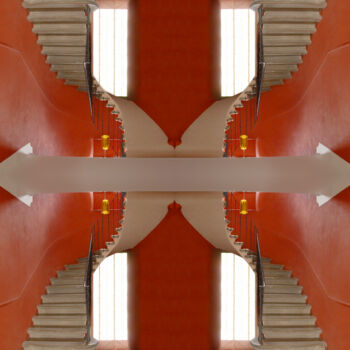 Photography titled "Escaliers - millaud" by André Boulze, Original Artwork, Manipulated Photography