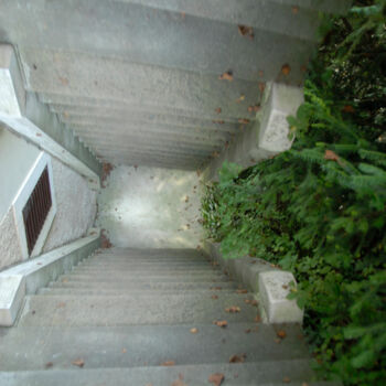 Photographie intitulée "Escalier - Musée de…" par André Boulze, Œuvre d'art originale, Photographie manipulée