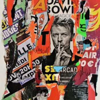 Collages titled "BOWIE ANGIE" by Andre Bordet (Kimo), Original Artwork, Collages