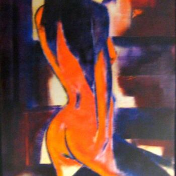 Peinture intitulée "dos d'elle" par Andre Bourdin, Œuvre d'art originale