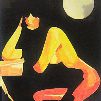 「pensée」というタイトルの絵画 Andre Bourdinによって, オリジナルのアートワーク, オイル