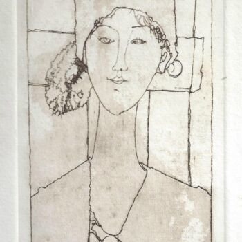 Printmaking titled "Juliette" by André Colpin, Original Artwork, Etching