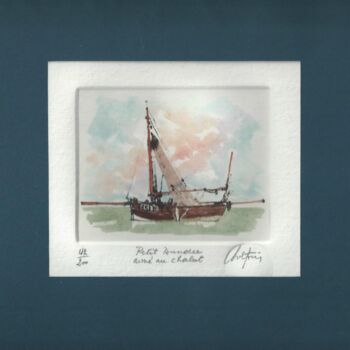 Printmaking titled "Petit Dundee armé a…" by André Colpin, Original Artwork