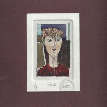 Printmaking titled "Louis" by André Colpin, Original Artwork, Etching