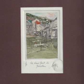 Incisioni, stampe intitolato "Bouillon - Le vieux…" da André Colpin, Opera d'arte originale, Acquaforte