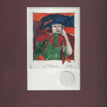 印花与版画 标题为“Le talisman” 由André Colpin, 原创艺术品, 蚀刻