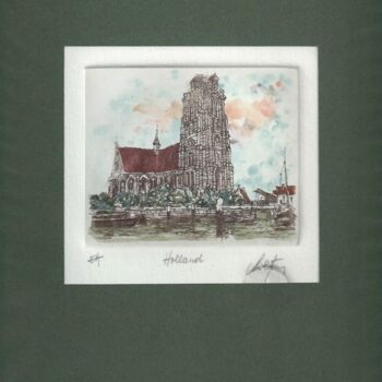Printmaking titled "Holland" by André Colpin, Original Artwork, Etching