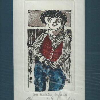 Gravures & estampes intitulée "Une certaine enfance" par André Colpin, Œuvre d'art originale, Eau-forte