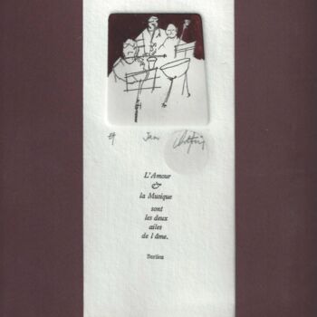 Prenten & gravures getiteld "Jam + "L'Amour et l…" door André Colpin, Origineel Kunstwerk, Ets