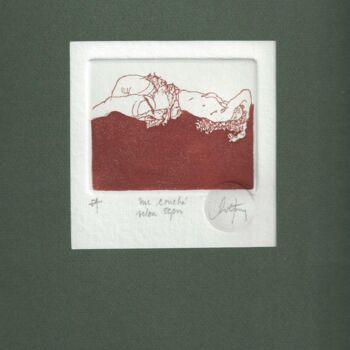 Εκτυπώσεις & Χαρακτικά με τίτλο "Nu couché selon Egon" από André Colpin, Αυθεντικά έργα τέχνης, Etching