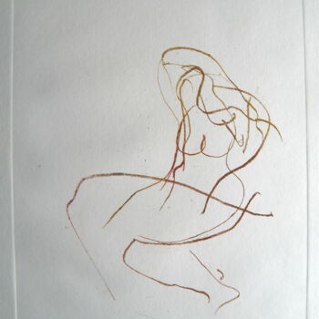 Gravures & estampes intitulée "Marie Matin" par André Colpin, Œuvre d'art originale, Eau-forte