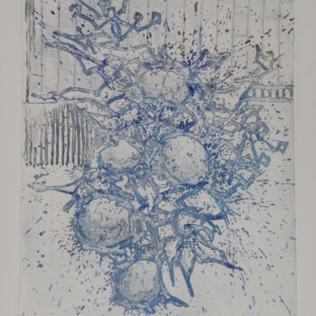 Estampas & grabados titulada "Matin Pastel" por André Colpin, Obra de arte original, Aguafuerte