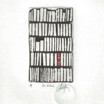 印花与版画 标题为“In libris” 由André Colpin, 原创艺术品, 蚀刻
