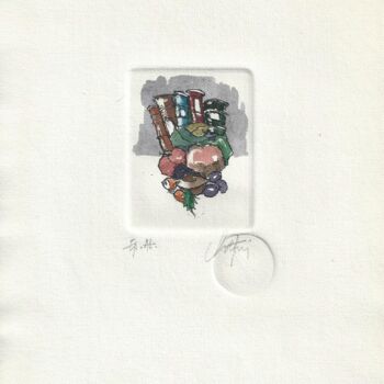 Incisioni, stampe intitolato "Nourritures" da André Colpin, Opera d'arte originale, Acquaforte