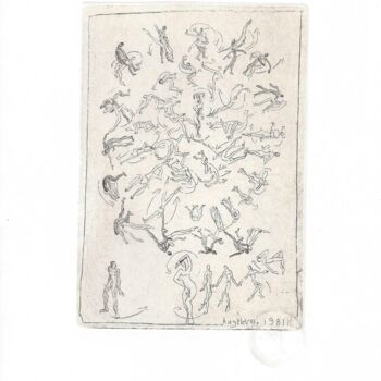 "Chorégraphie danse…" başlıklı Baskıresim André Colpin tarafından, Orijinal sanat, Oyma baskı 