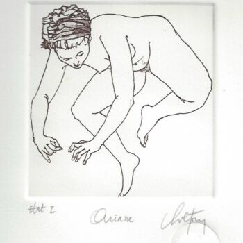 Printmaking titled "Ariane" by André Colpin, Original Artwork, Etching