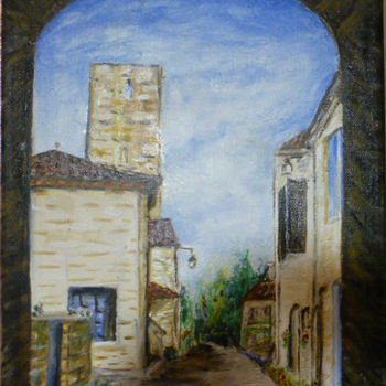 Painting titled "Sainte Mère 32700 G…" by André Goinaud, Original Artwork, Oil