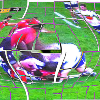 Arts numériques intitulée "rugby-1.jpg" par André Goinaud, Œuvre d'art originale