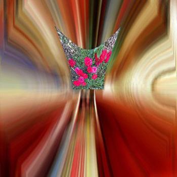 Arte digitale intitolato "abstrait-roses.jpg" da André Goinaud, Opera d'arte originale