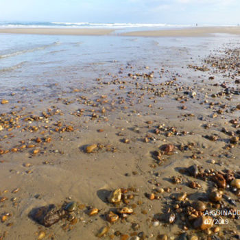 Fotografía titulada "galets plage Montal…" por André Goinaud, Obra de arte original, Fotografía no manipulada