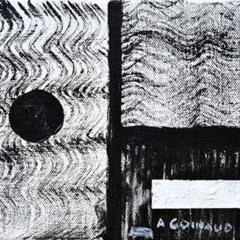 Pintura intitulada "noir et blanc" por André Goinaud, Obras de arte originais, Óleo Montado em Armação em madeira