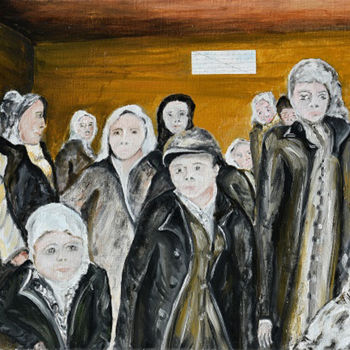 Malerei mit dem Titel "étude (2) de l'oeuv…" von André Goinaud, Original-Kunstwerk, Öl Auf Keilrahmen aus Holz montiert