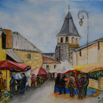 Painting titled "Sorges et Ligneux" by André Goinaud, Original Artwork, Oil