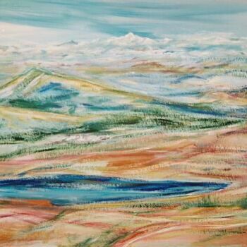Peinture intitulée "lac du roy et mont…" par André Gueydon, Œuvre d'art originale, Huile
