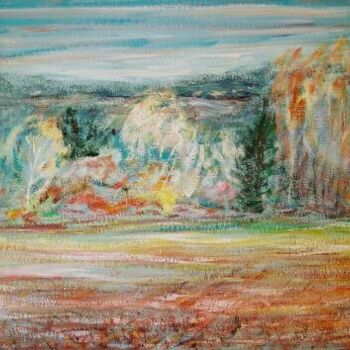 Pittura intitolato "paysage d'automne" da André Gueydon, Opera d'arte originale, Olio