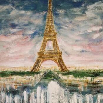 Peinture intitulée "Paris" par André Gueydon, Œuvre d'art originale, Huile